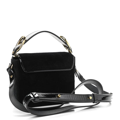 Chloe Velvet Crystal Mini C Double Carry Black 3 of 9
