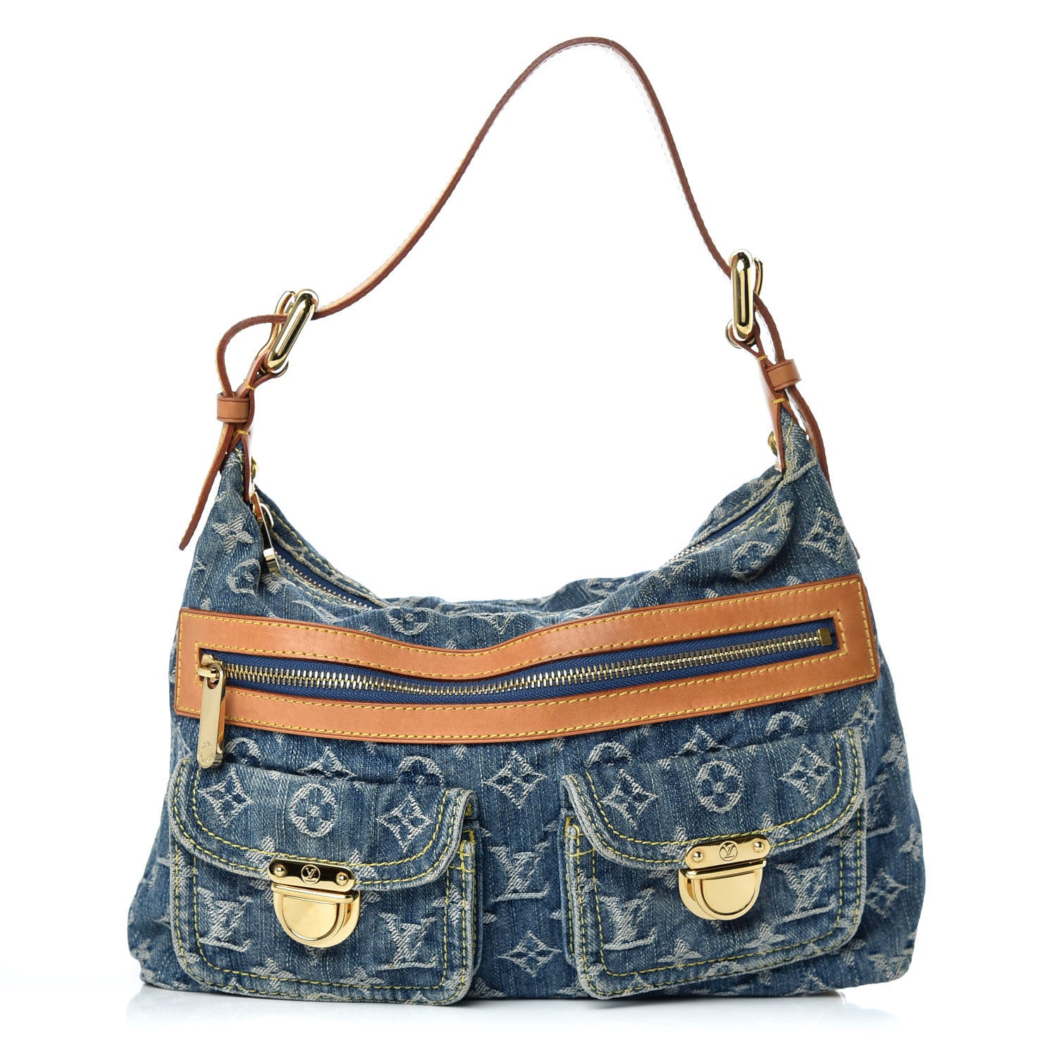 Louis Vuitton Monogram Denim Baggy PM Blue 1 of 9