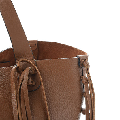 Valentino Garavani Grained Calfskin C-Rockee Fringe Tote Light Cuir 11 of 11
