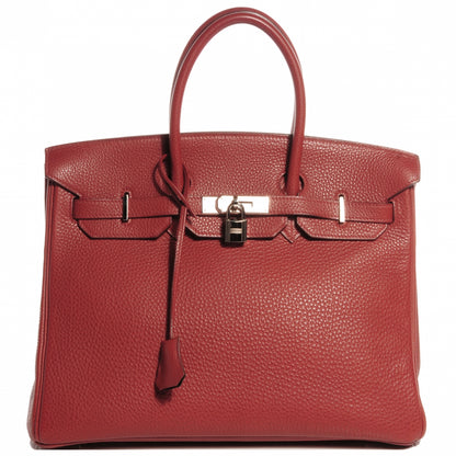 Hermes Togo Birkin 35 Rouge H and Ebene 1 of 24