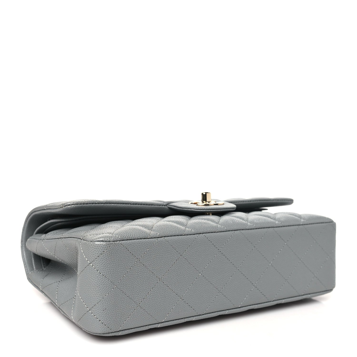 Chanel Caviar Quilted Medium Double Flap Grey 4 of 11