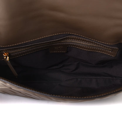 Fendi Nappa FF 1974 Embossed Baguette Wood 8 of 9