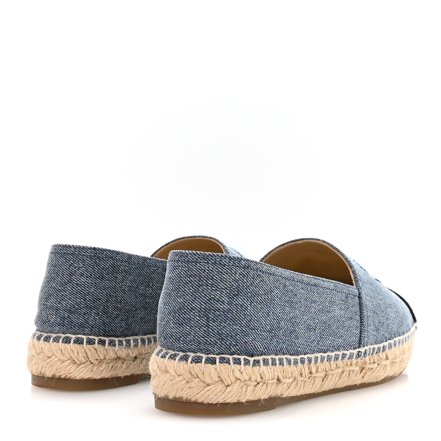 Chanel Denim CC Espadrilles 39 Blue Black 5 of 9