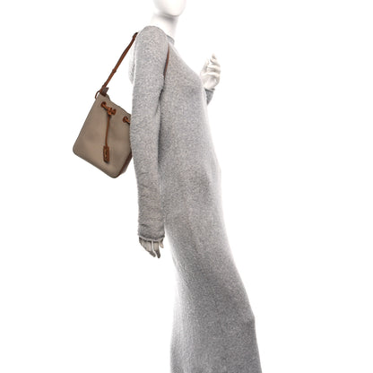 Saint Laurent Canvas Calfskin Small Bucket Bag Desert Dust Brick 3 of 21