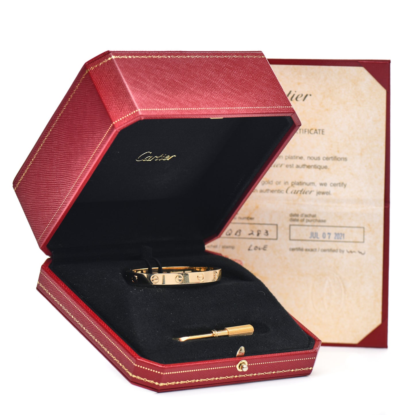18K Yellow Gold LOVE Bracelet 15