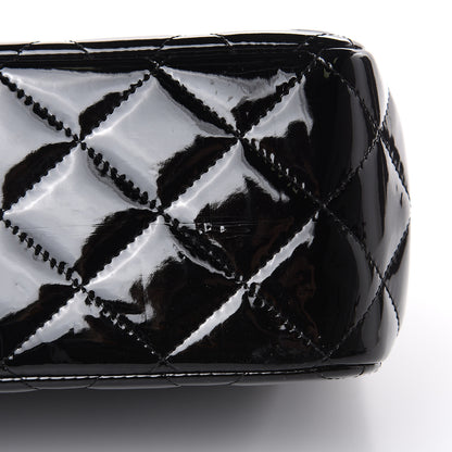 Chanel Patent Quilted Jumbo Double Flap Black 10 of 17