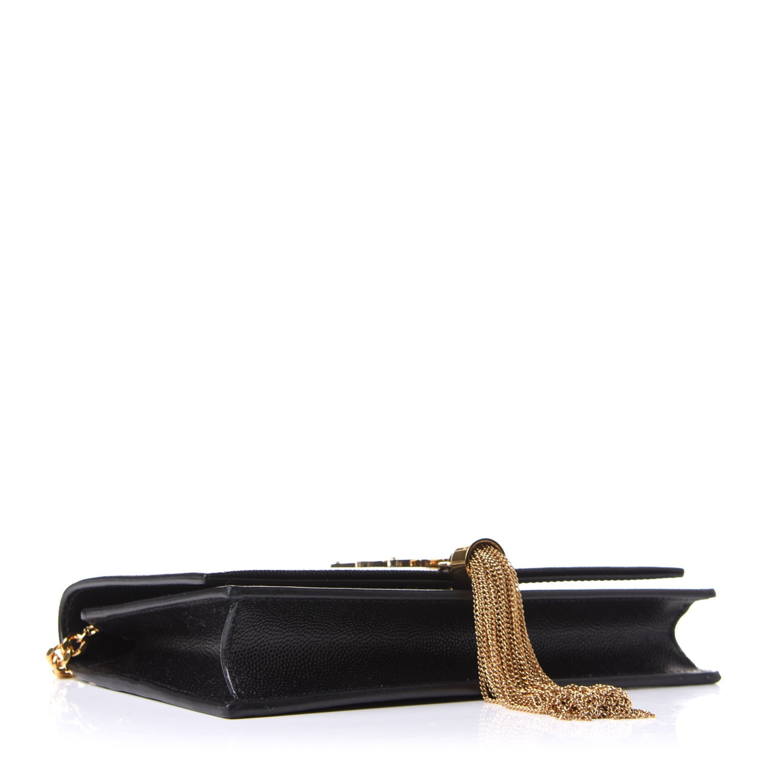 Saint Laurent Grain De Poudre Classic Monogram Kate Tassel Chain Wallet Black 3 of 10