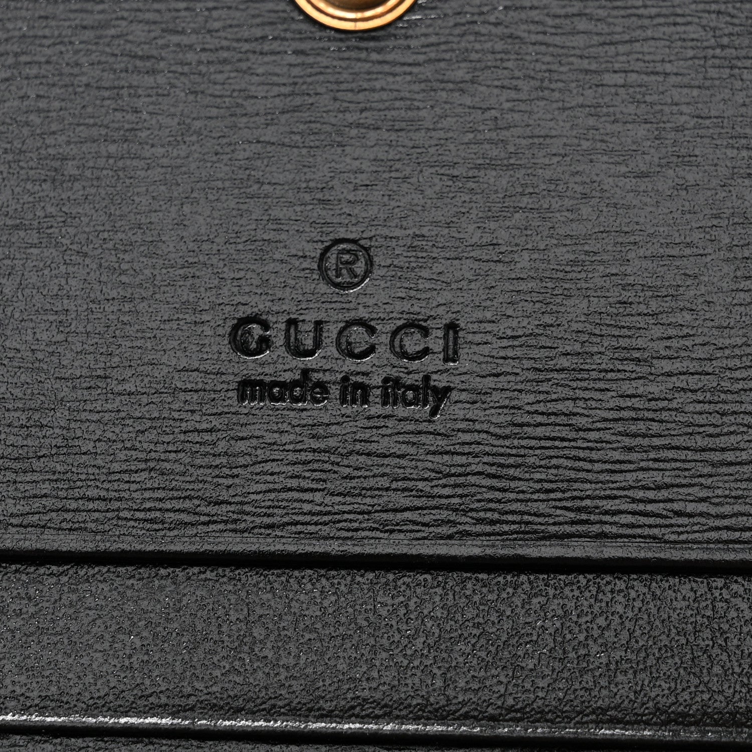 Gucci Calfskin Web Trapuntata GG Marmont Card Case Wallet Black 6 of 10