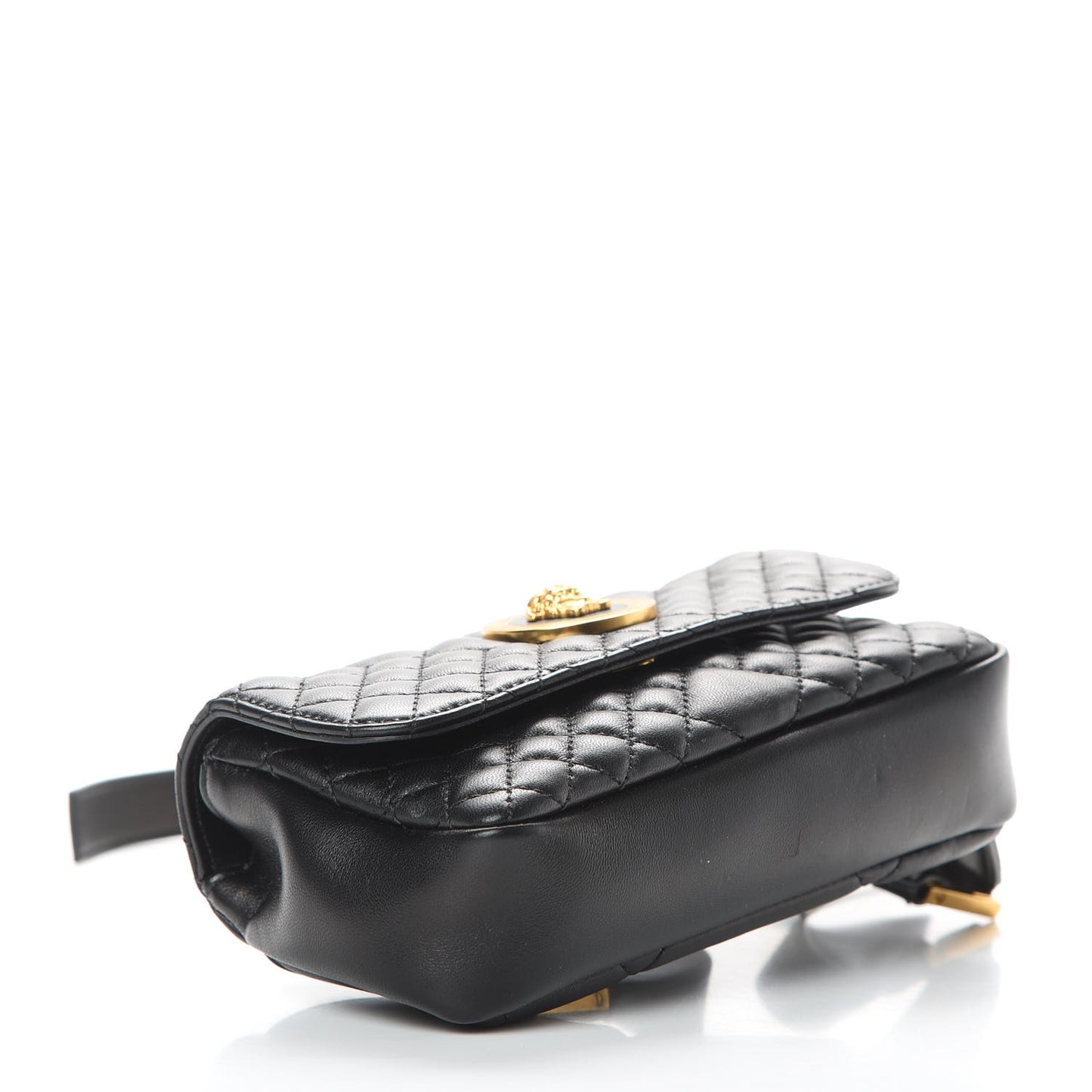 Nappa Barocco Quilted Vanitas Medea Belt Bag Black