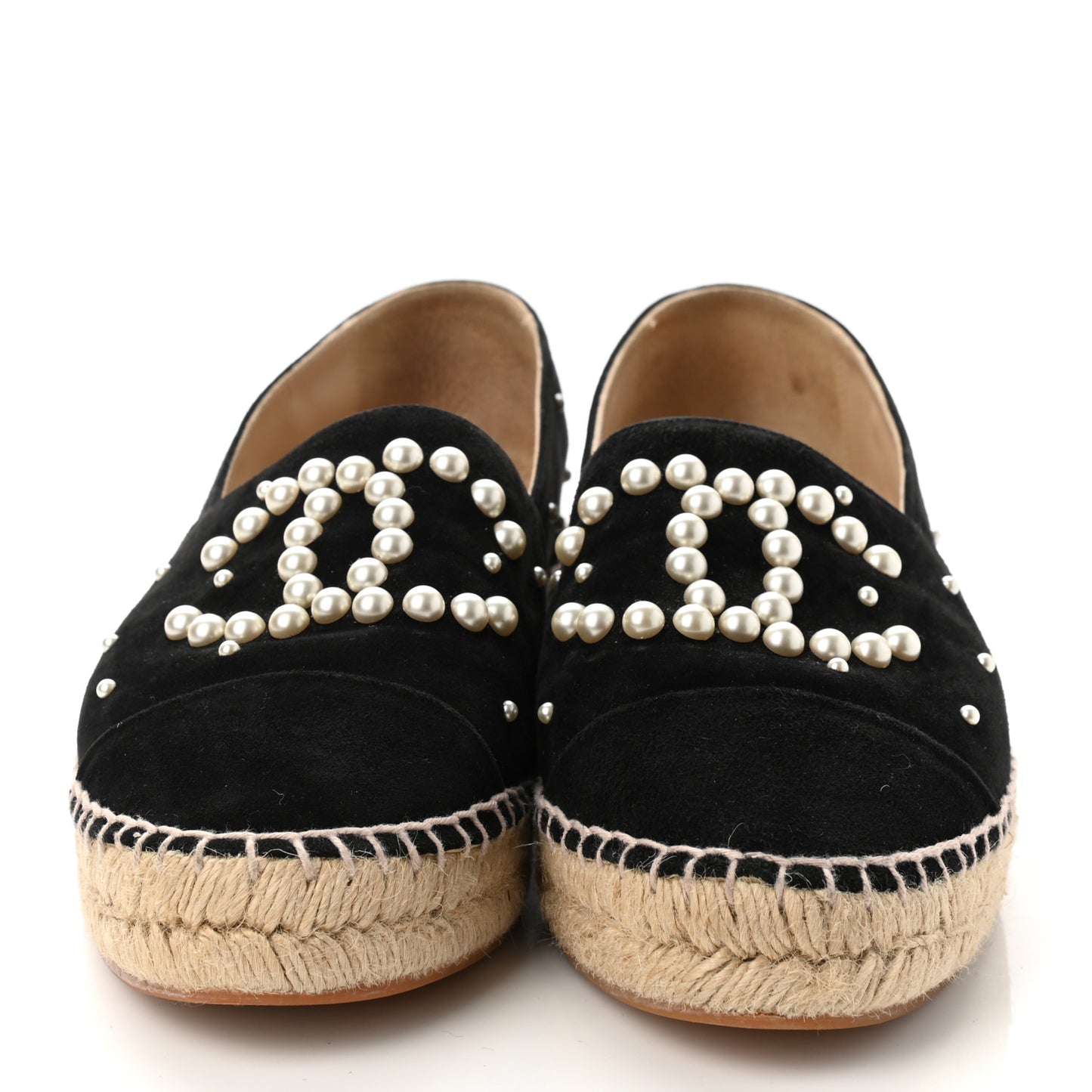 Suede Pearl CC Espadrilles 39 Black