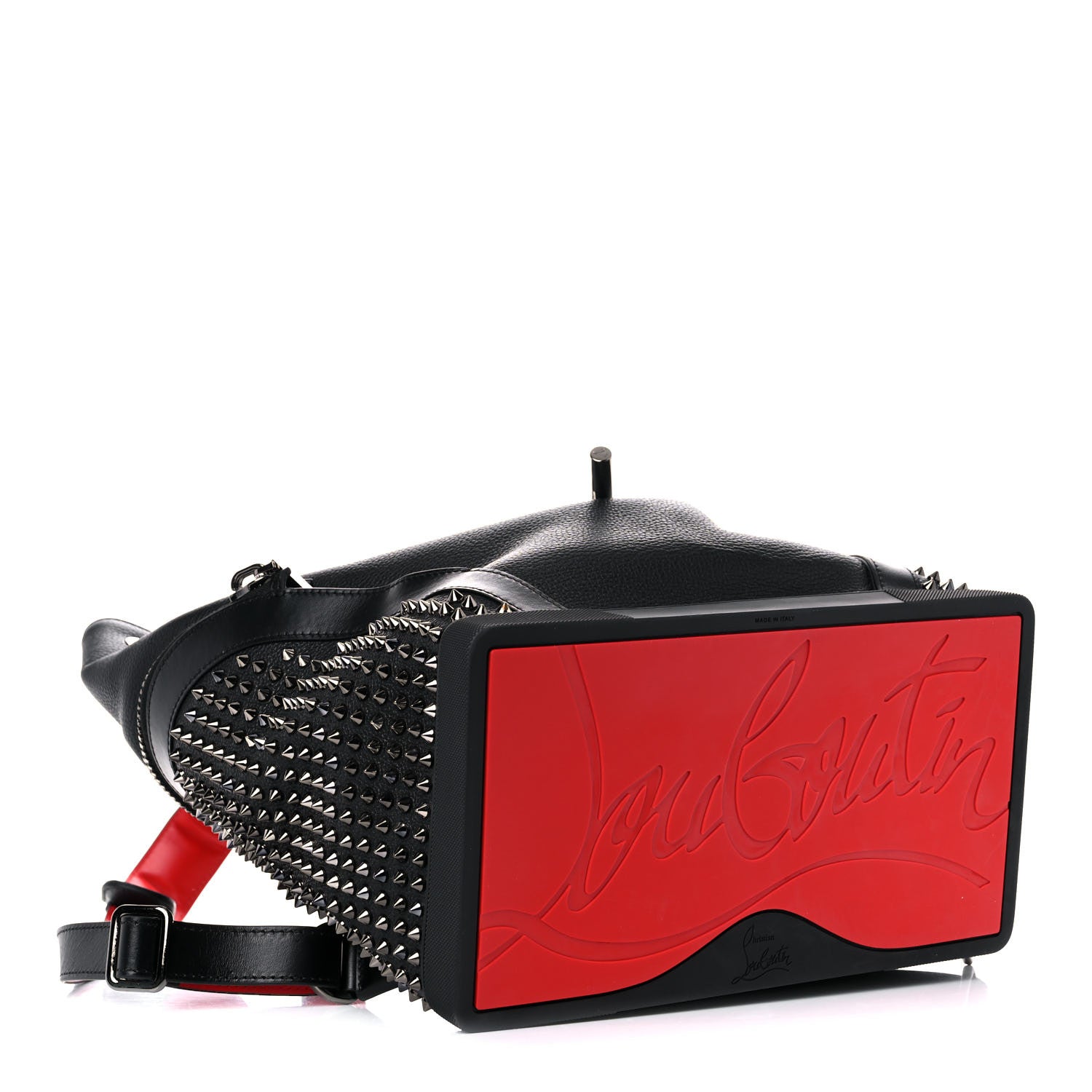 Christian Louboutin Calfskin Spiked Explorafunk Backpack Black 4 of 12