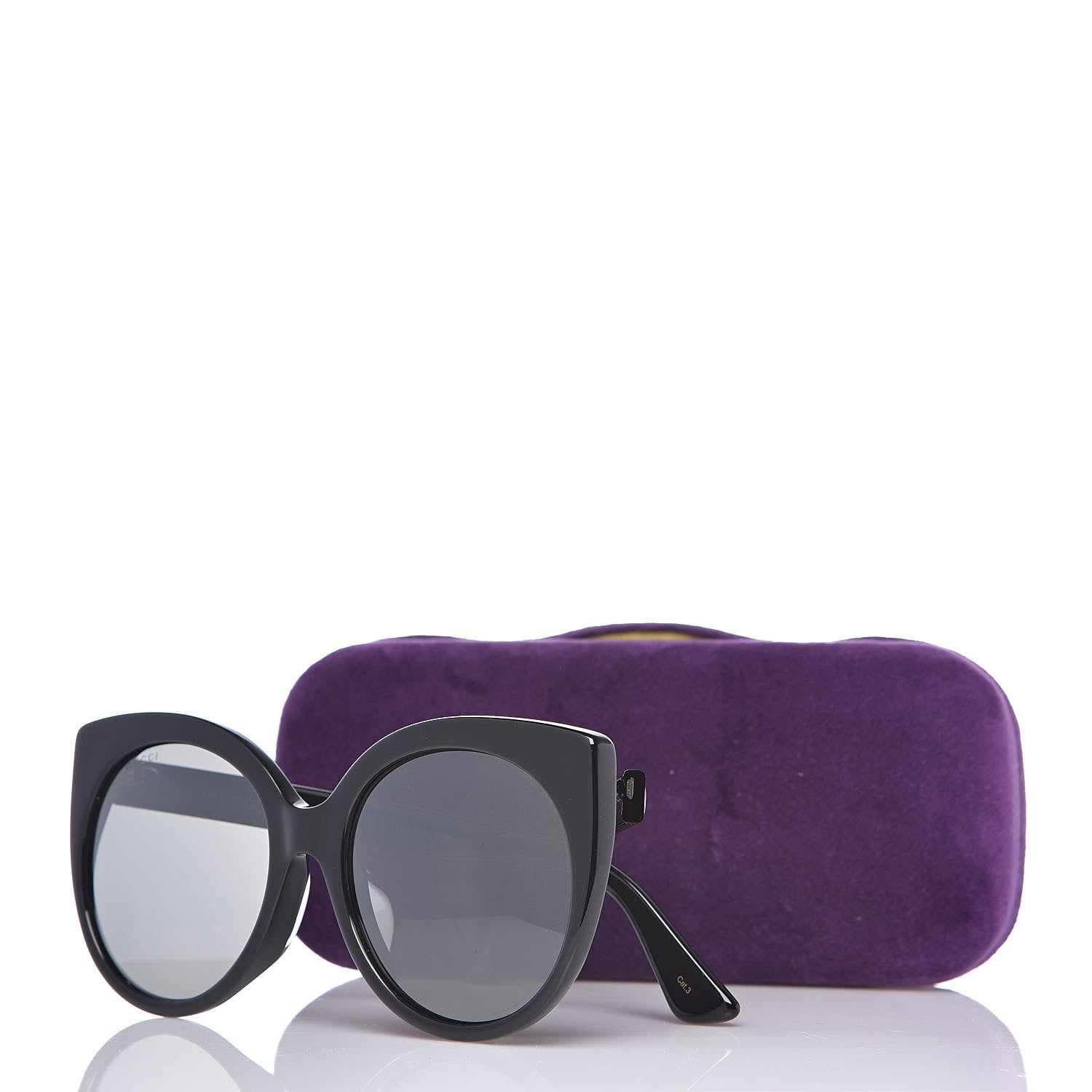Gucci Cat Eye Sunglasses GG 0325S Black 7 of 7