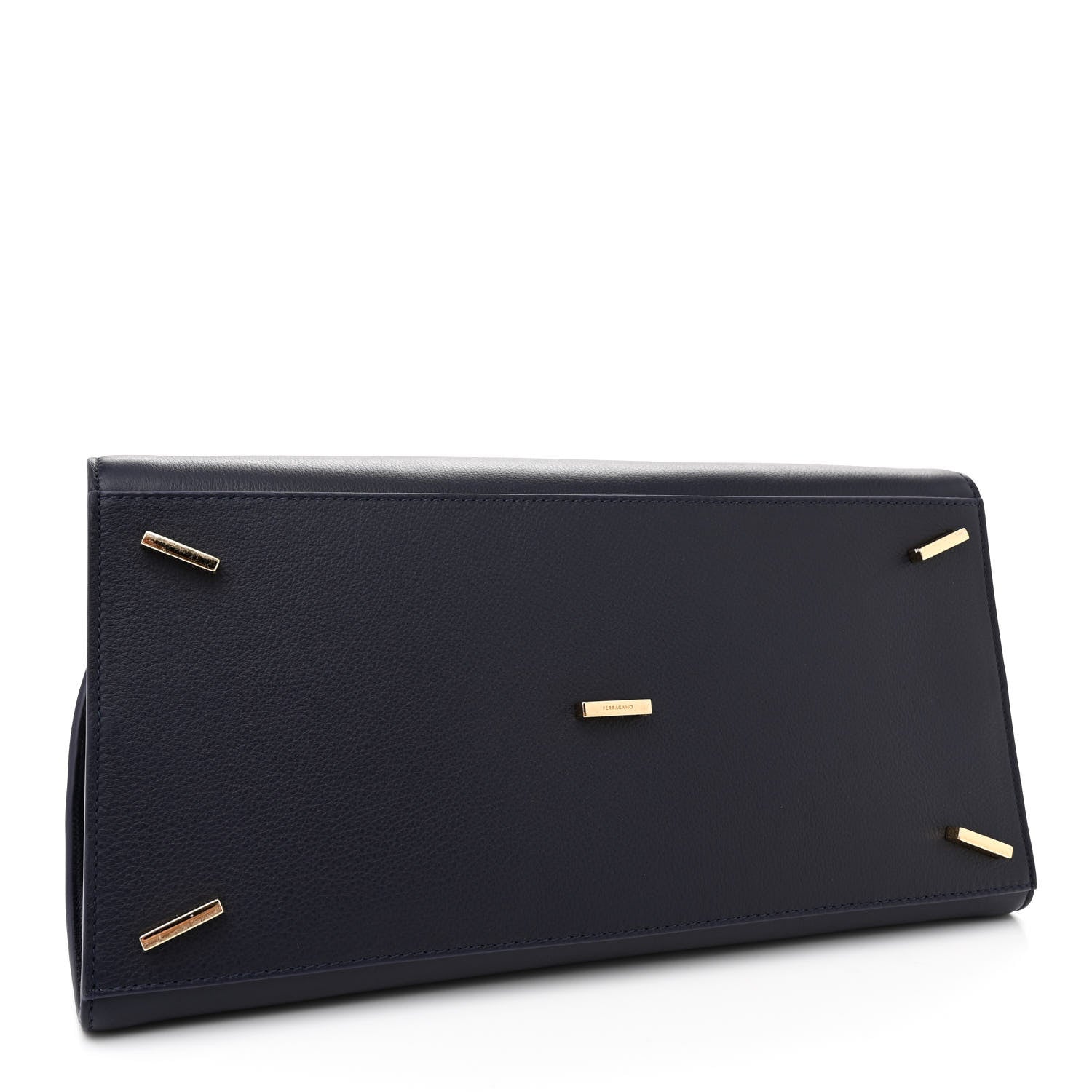 Salvatore Ferragamo Calfskin Small Hug Bag Midnight 4 of 9