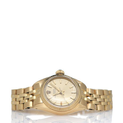 Rolex 18K Yellow Gold 24mm Oyster Perpetual Watch Champagne 6917 2 of 5