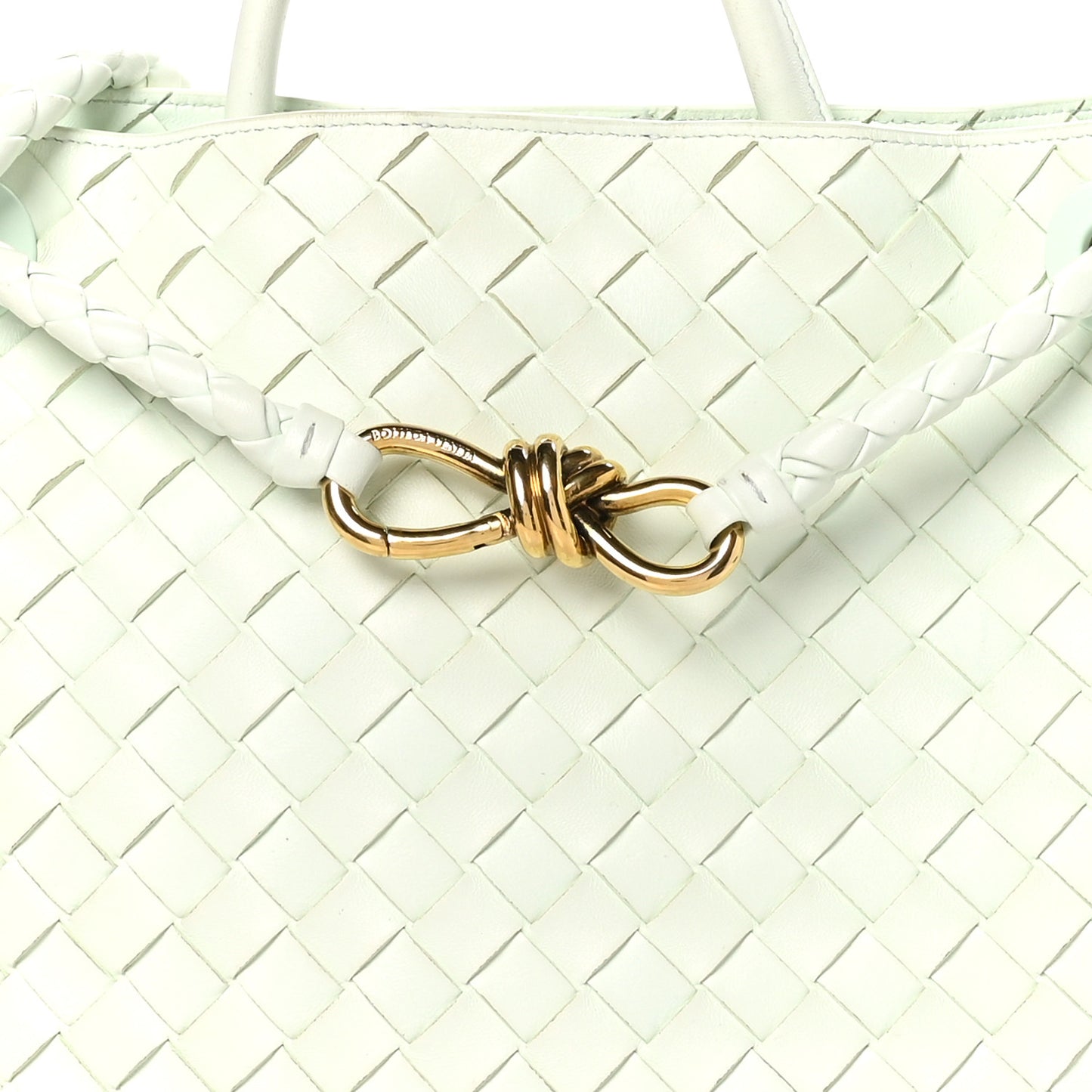 Nappa Intrecciato Medium Andiamo Shoulder Bag Glacier