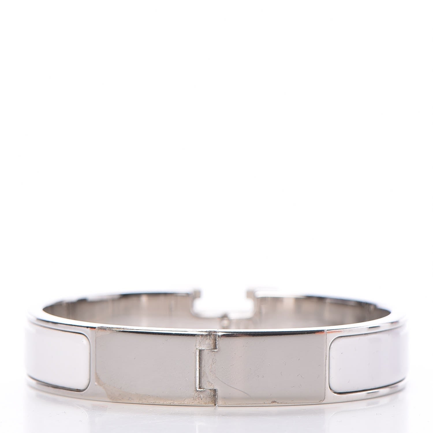 Hermes Enamel Narrow Clic Clac H Bracelet PM White 3 of 5