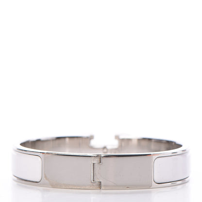 Hermes Enamel Narrow Clic Clac H Bracelet PM White 3 of 5
