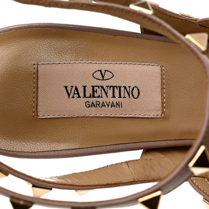 Valentino Garavani Patent Nappa Rockstud Ankle Strap 100mm Pumps 37 Rubin Poudre 6 of 8