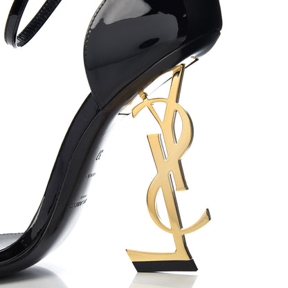 Saint Laurent Patent Opyum Sandals 37 Black 8 of 9