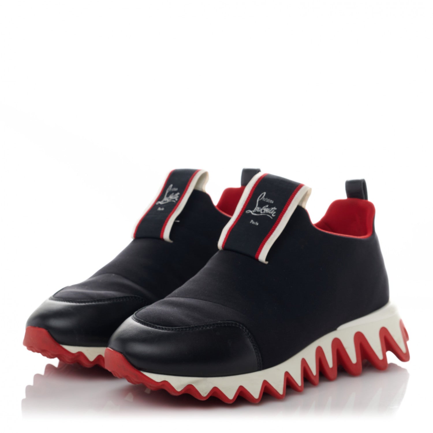 Christian Louboutin Neoprene Tiketa Flat Sneakers 39 Black 3 of 9