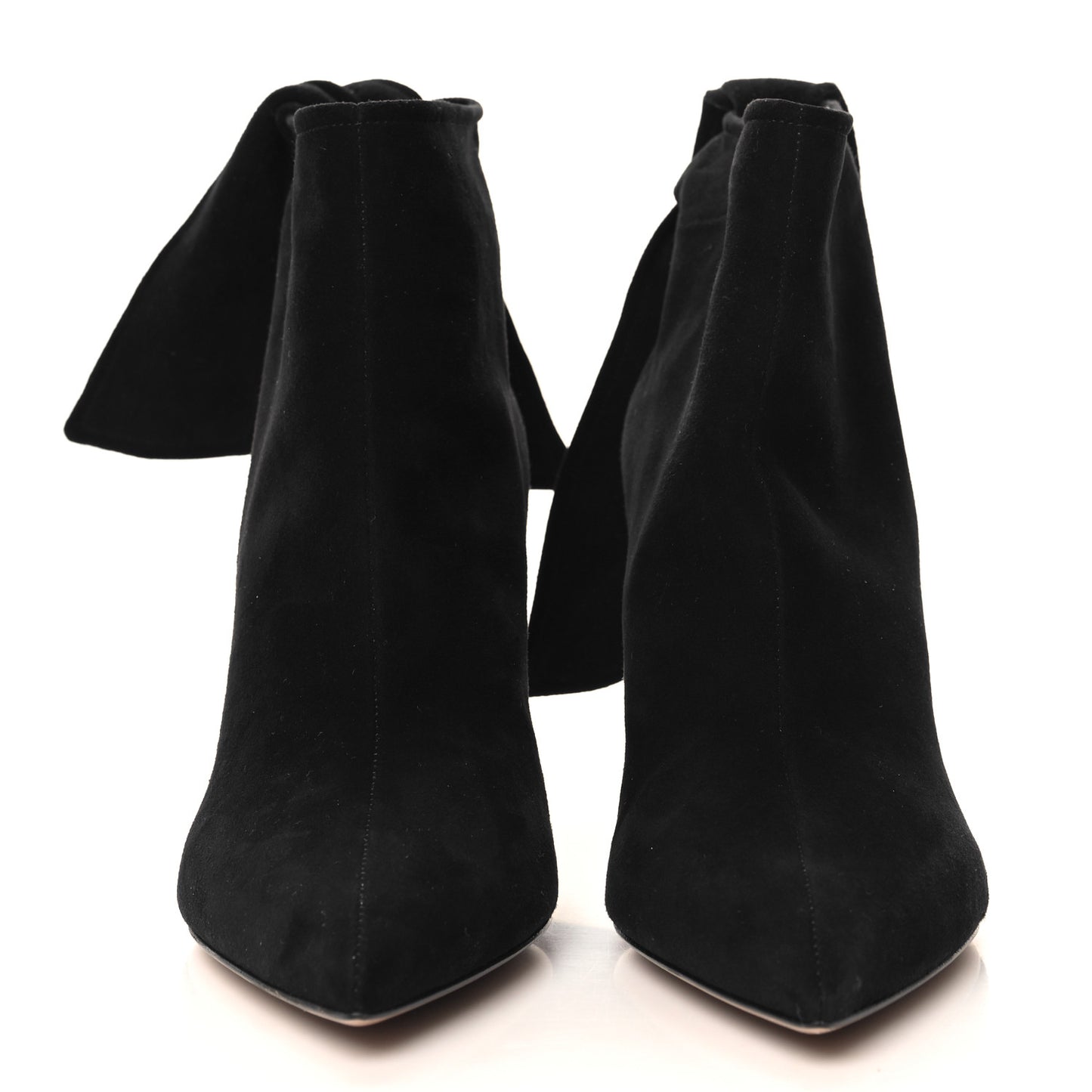 Suede La Belle D Bow Ankle Boots 38 Black