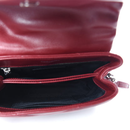 Saint Laurent Calfskin Y Quilted Monogram Toy Loulou Monogram Crossbody Bag Rouge 5 of 10