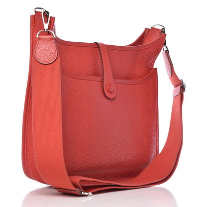 Hermes Taurillon Clemence Evelyne III PM Rouge Pivoine 3 of 25