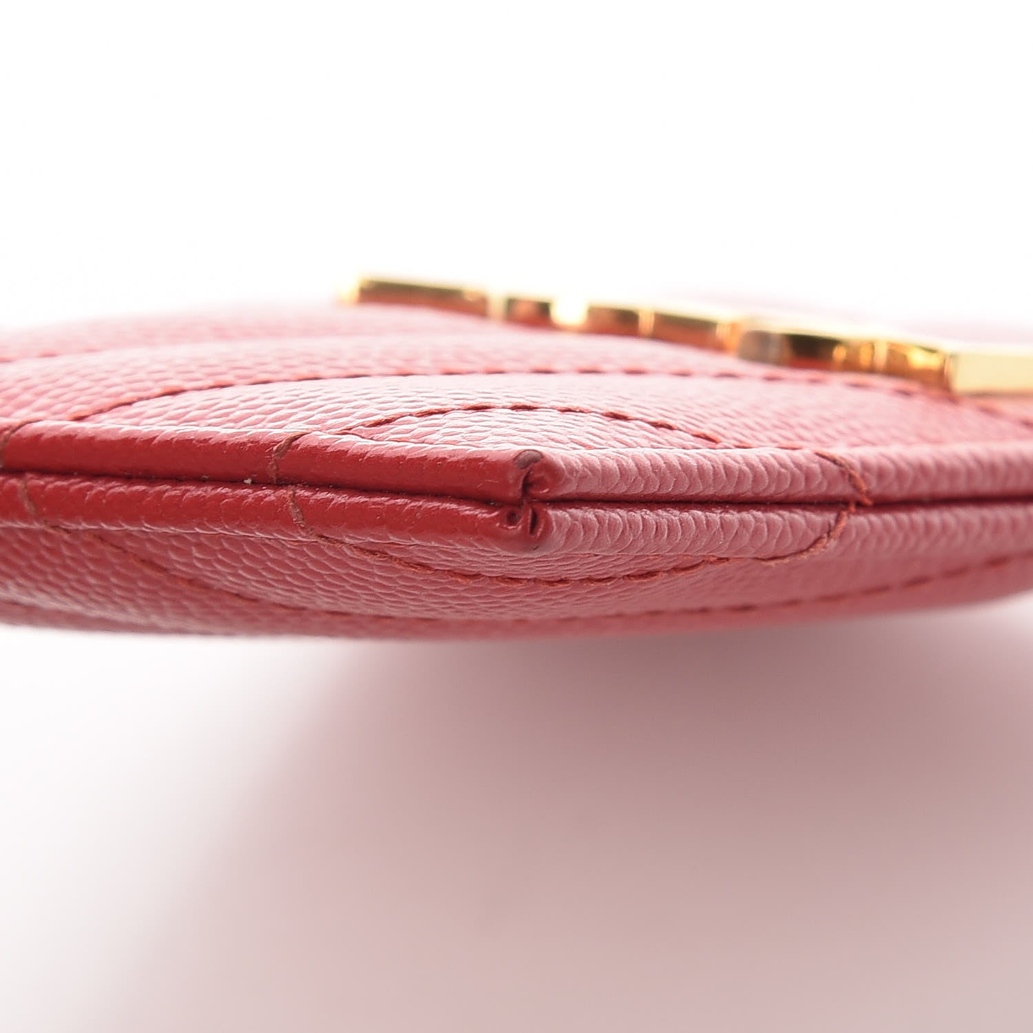 Saint Laurent Grain De Poudre Matelasse Chevron Monogram Credit Card Case New Red 9 of 12