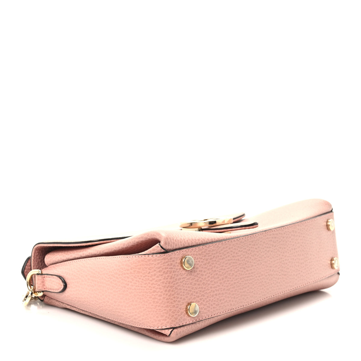 Dollar Calfskin Interlocking G Top Handle Shoulder Bag Soft Pink