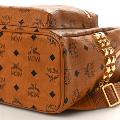 MCM Visetos Small Side Studs Stark Backpack Cognac 8 of 9