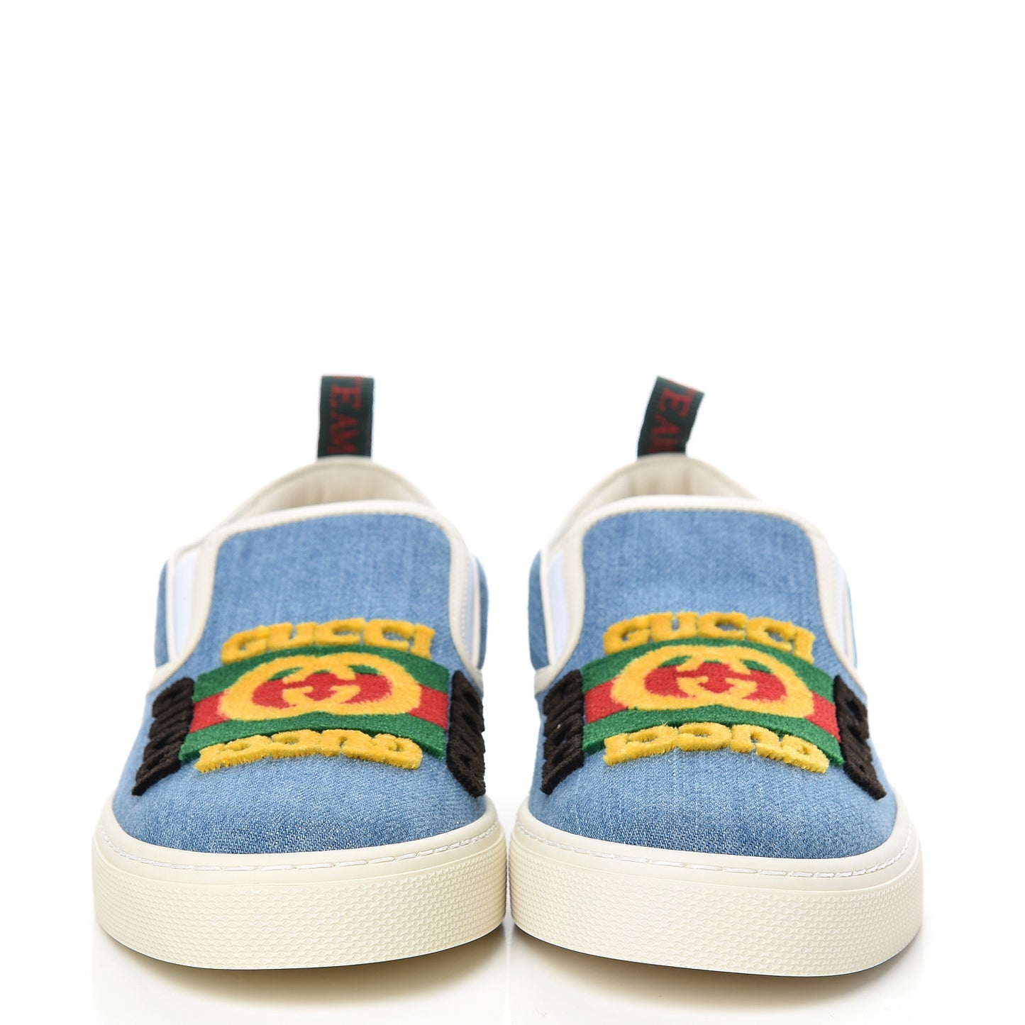 Kura Denim Logo Embroidered Mens Slip On Sneakers 6 Blue
