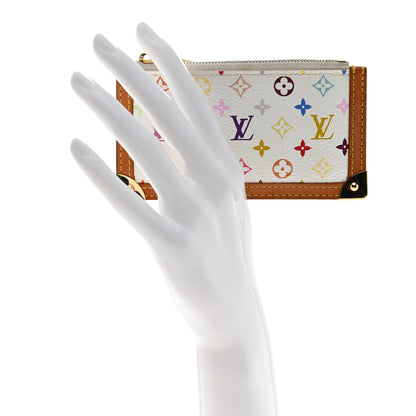 Louis Vuitton Monogram Multicolor Key Pouch White 2 of 9