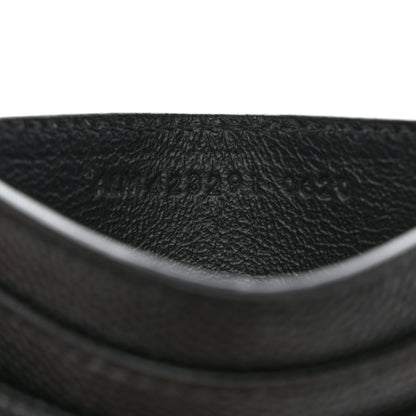 Saint Laurent Grain De Poudre Matelasse Chevron Monogram Credit Card Case Black 7 of 8