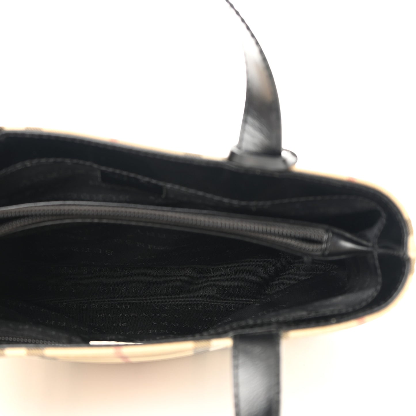 House Check Small Tote Black