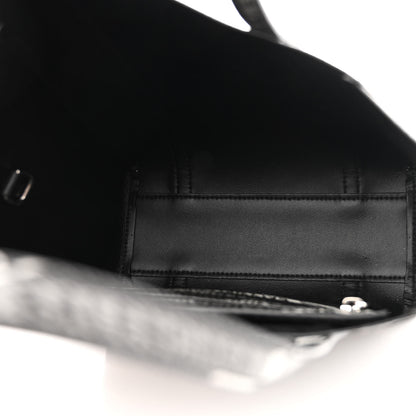 Balenciaga Coated Canvas Losange Monogram Mini Tote Black Grey 5 of 8