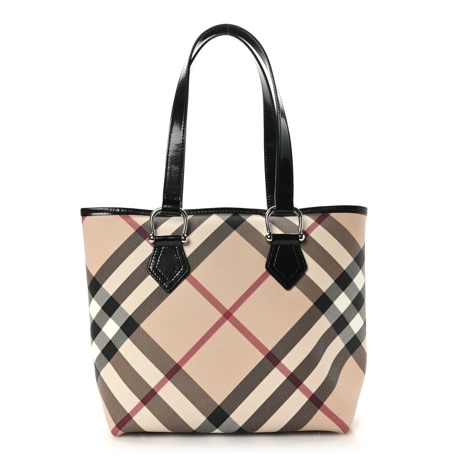 Burberry Nova Check Tote Black 1 of 9