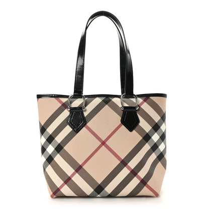 Burberry Nova Check Tote Black 1 of 9