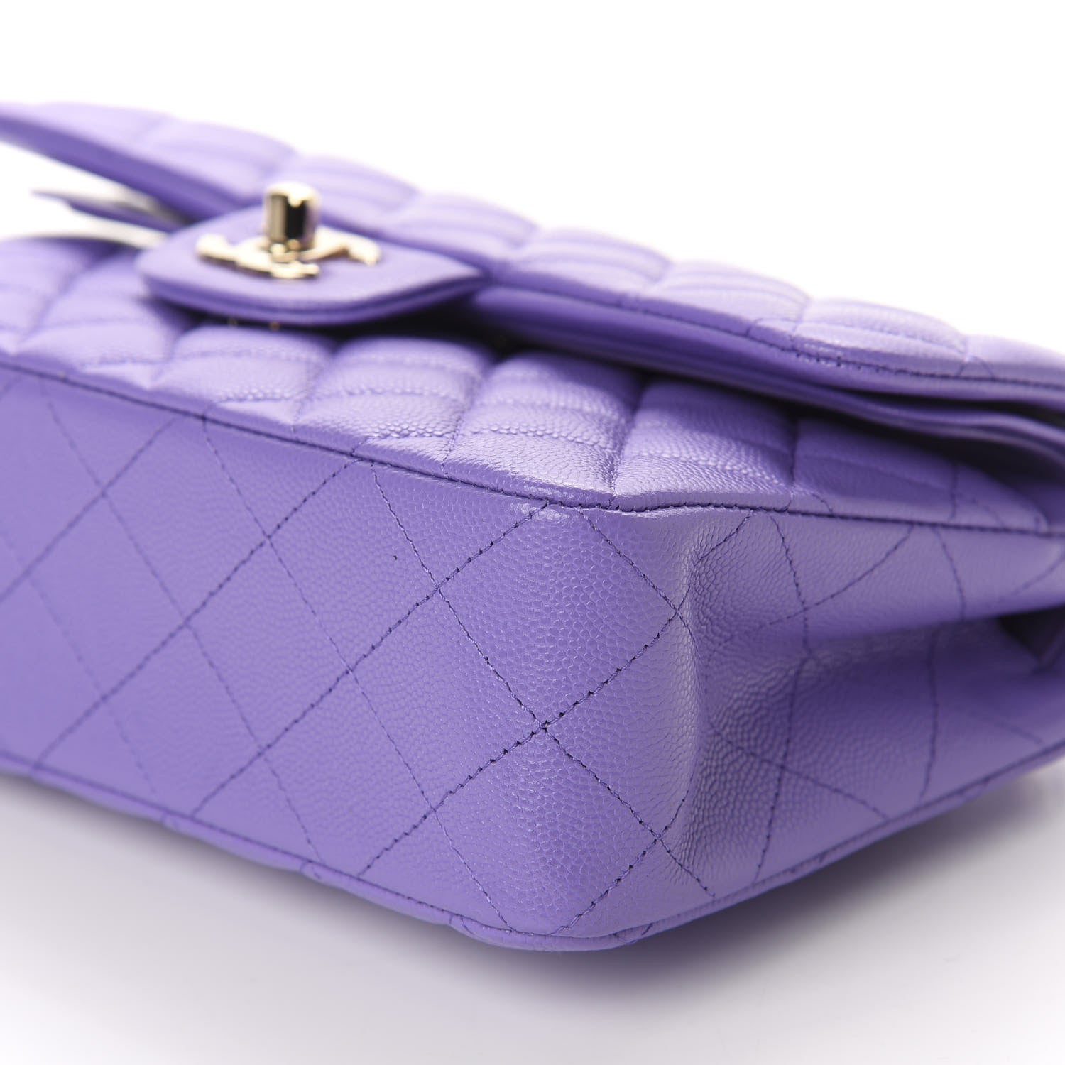 Chanel Caviar Quilted Small Double Flap Purple 7 of 11
