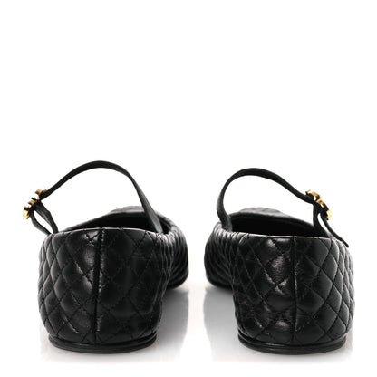 Chanel Lambskin Quilted Mary Jane Flats 38.5 Black 6 of 14