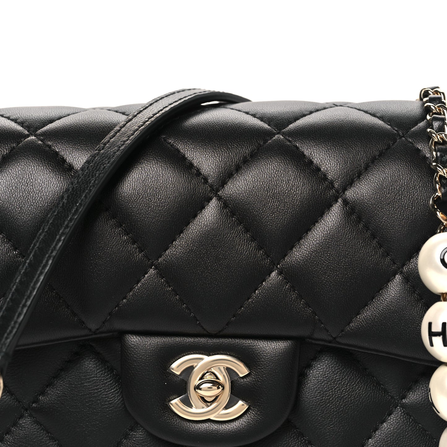 Lambskin Quilted Small My Precious Flap Black