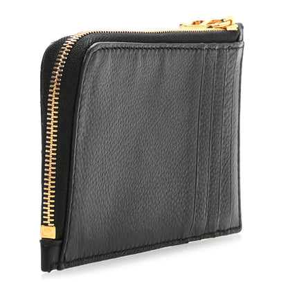 Christian Dior Supple Calfskin Cannage Caro Cosmos Zipped Card Holder Black 3 of 8