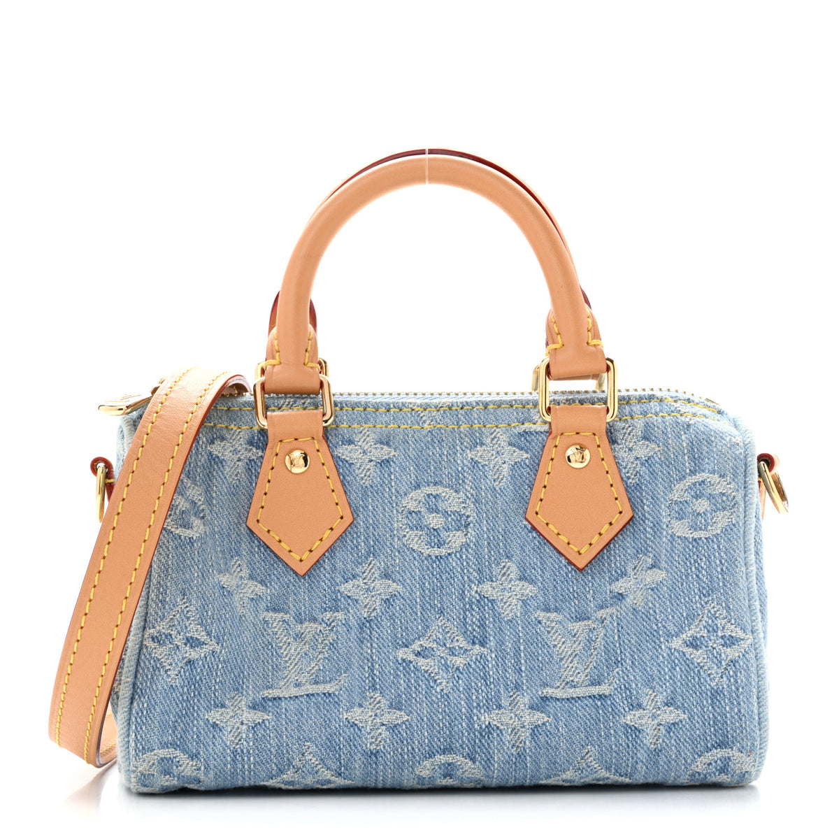 Louis Vuitton Monogram Denim Nano Speedy Sky Blue 1 of 13