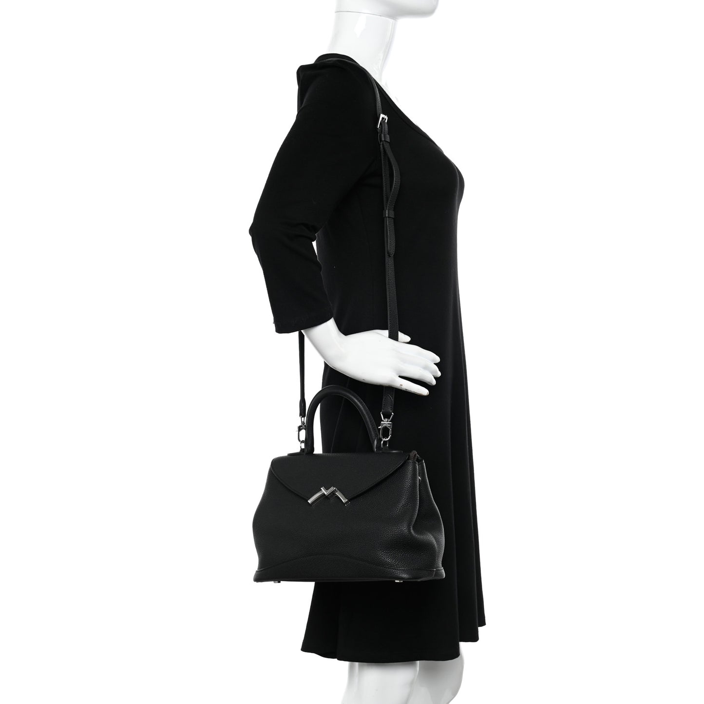 Taurillon Blush Calfskin Gabby PM Black