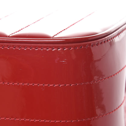 Saint Laurent Patent Matelasse Monogram Large Vicky Chain Bag Rouge Eros 9 of 10