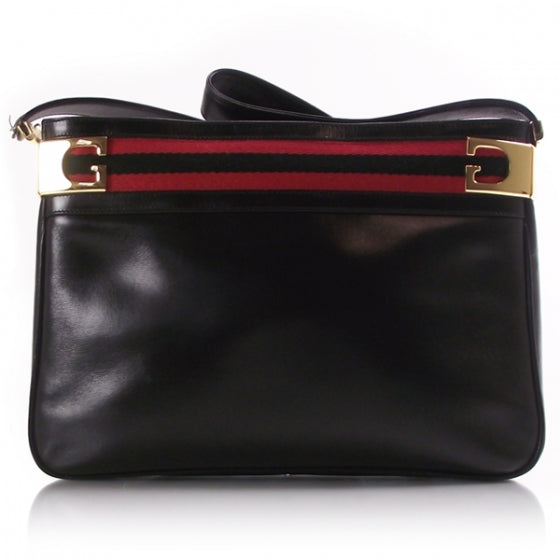 Gucci Vintage Leather Signature Shoulder Bag 1 of 9