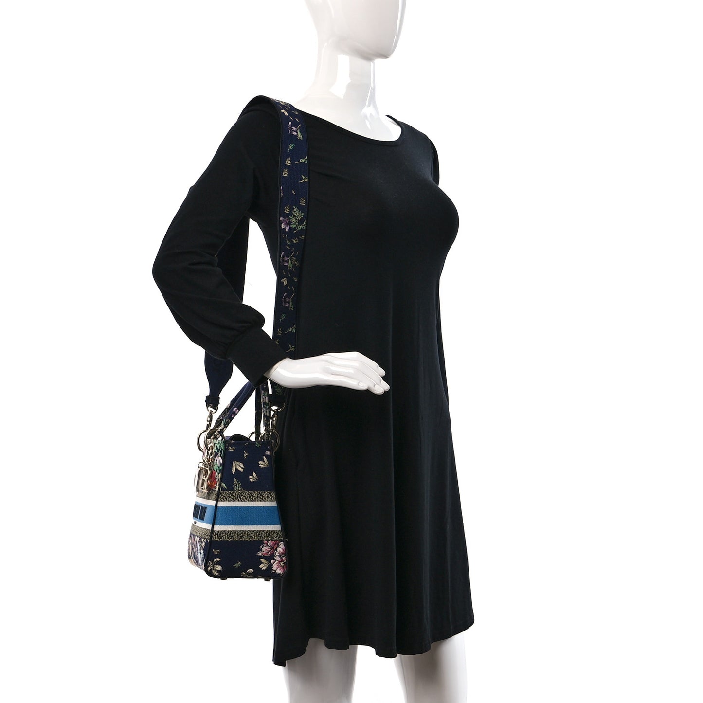 Canvas D-Constellation Embroidered Medium Lady D-Lite Bleu Multicolor