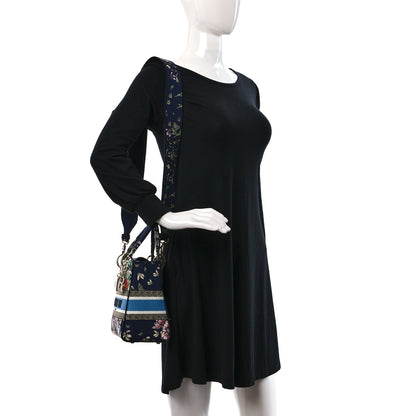 Christian Dior Canvas D-Constellation Embroidered Medium Lady D-Lite Bleu Multicolor 2 of 11
