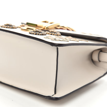 Gucci Calfskin Animal Studs Mini Sylvie Top Handle Bag White 9 of 9