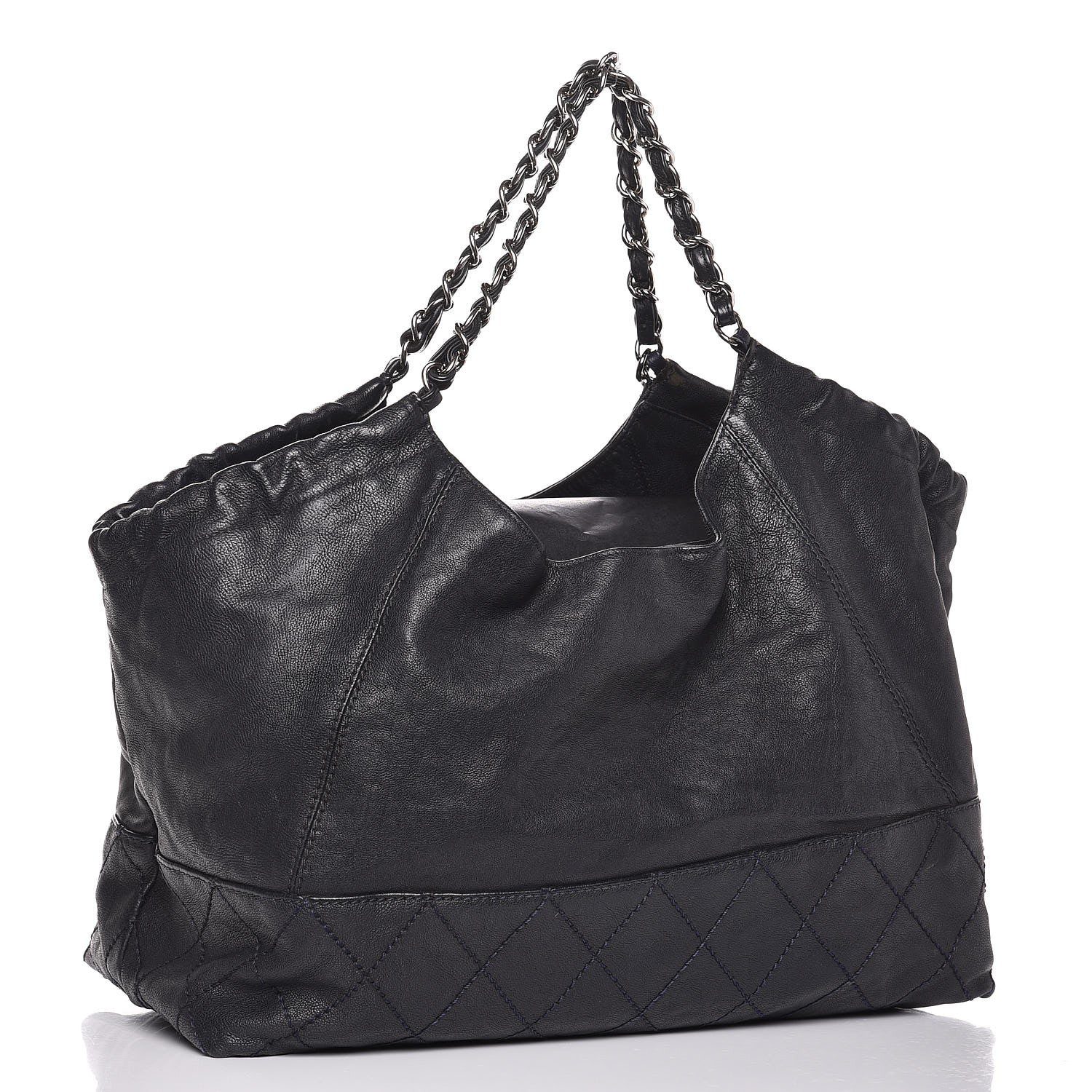 Chanel Calfskin Baby Coco Cabas Navy Blue 3 of 8