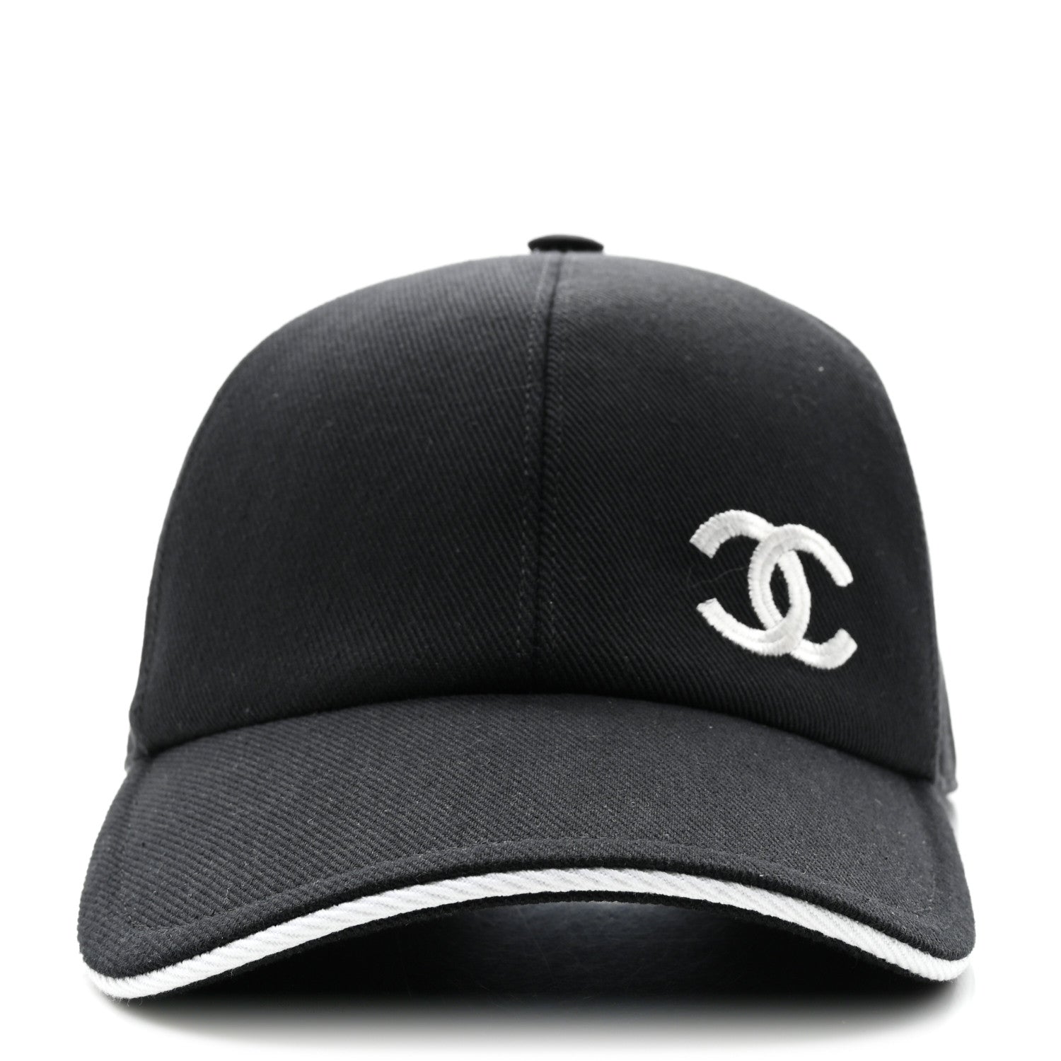 Chanel Cotton CC Cap Hat Black White 3 of 8